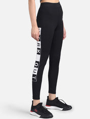 Kotty Women Black & White Printed Tights