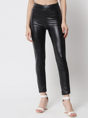 Kotty Women Black Relaxed Skinny Fit Trousers