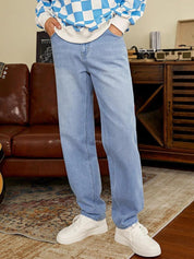 Kotty Men Blue Jean Low-Rise Clean Look Light Fade Stretchable Jeans