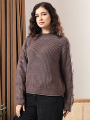 Kotty Women Ribbed Round Neck Pullover