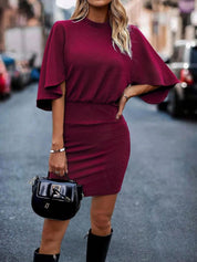 Kotty Women Flutter Sleeves A-Line Midi Dress