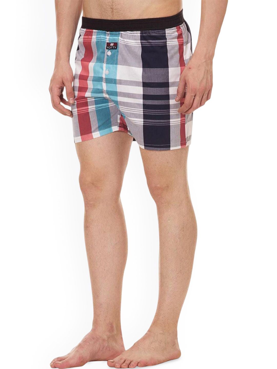 Kotty Men Checked Mid-Rise Boxer KTTNEWBOXER21L