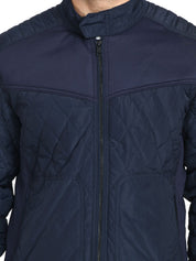 Kotty Men Blue Solid Lightweight Quilted Jacket