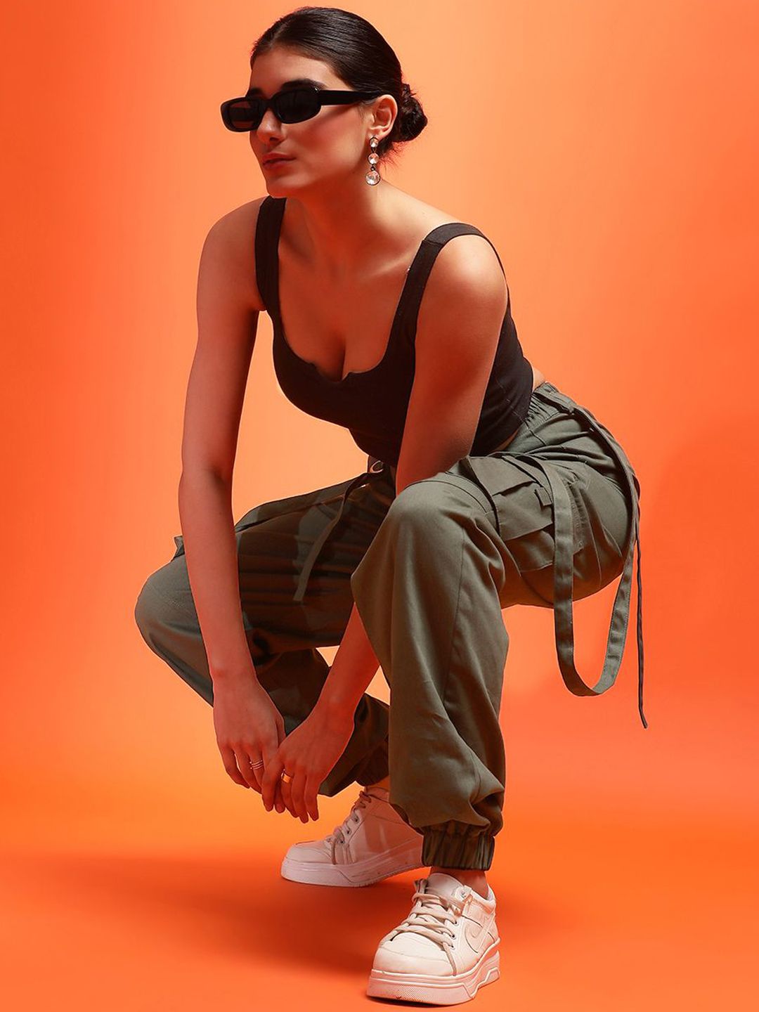 Kotty Women Relaxed High-Rise Easy Wash Joggers Trousers