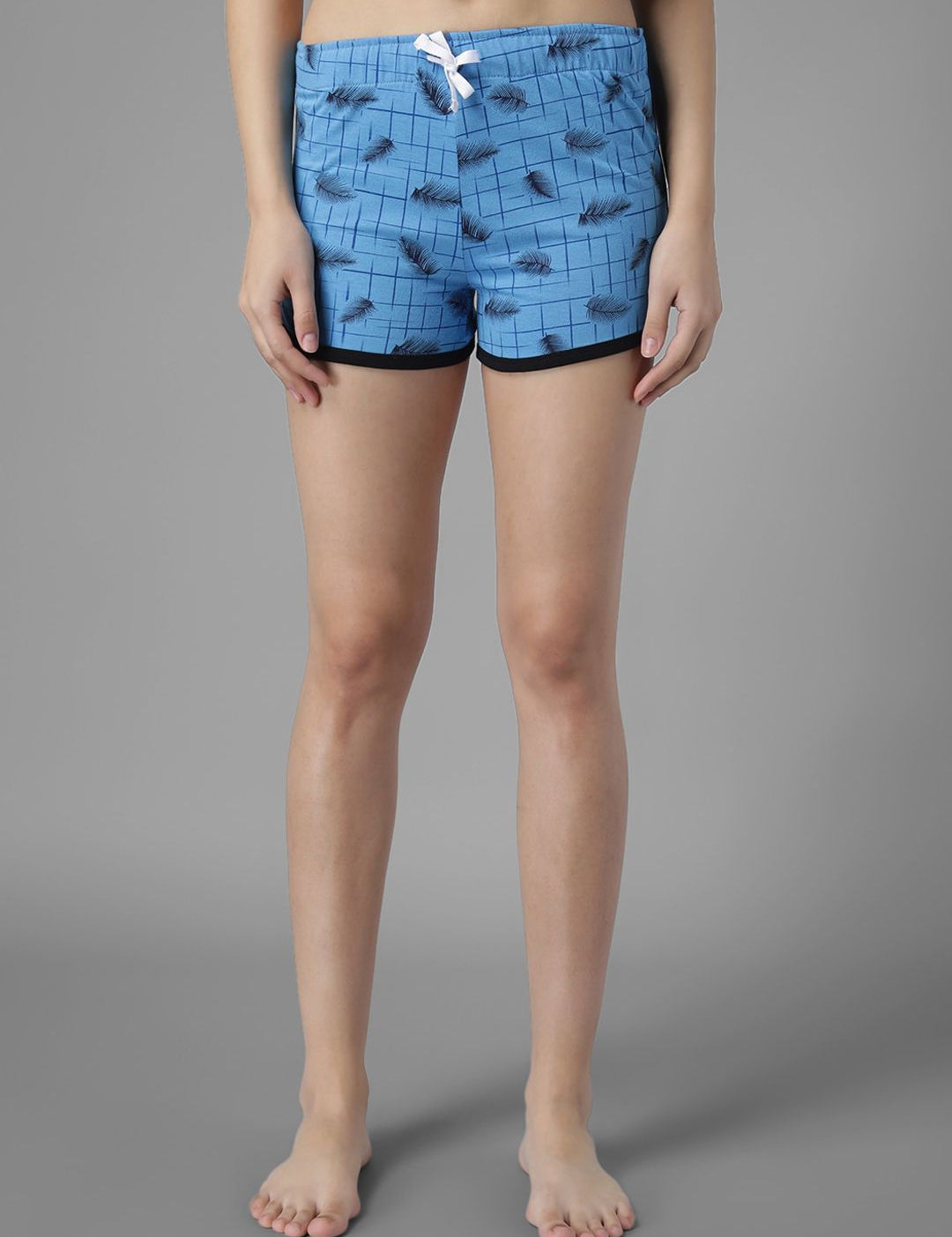 Kotty Women Checked Regular Fit Low-Rise Shorts