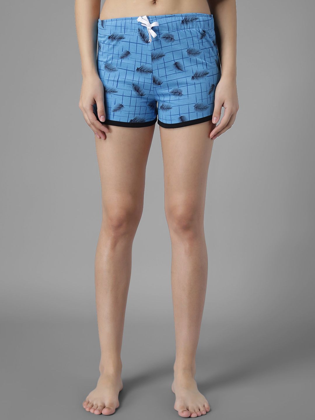 Kotty Women Checked Regular Fit Low-Rise Shorts