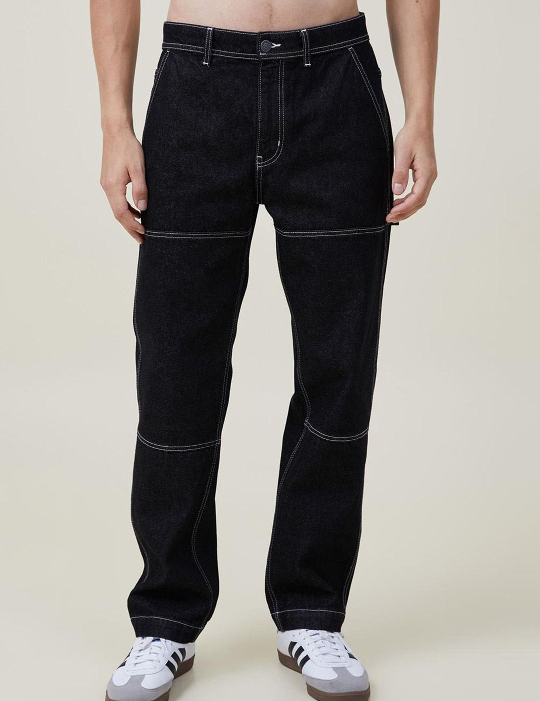 Kotty Men Jean Regular Fit Low-Rise Clean Look Stretchable Cotton Jeans