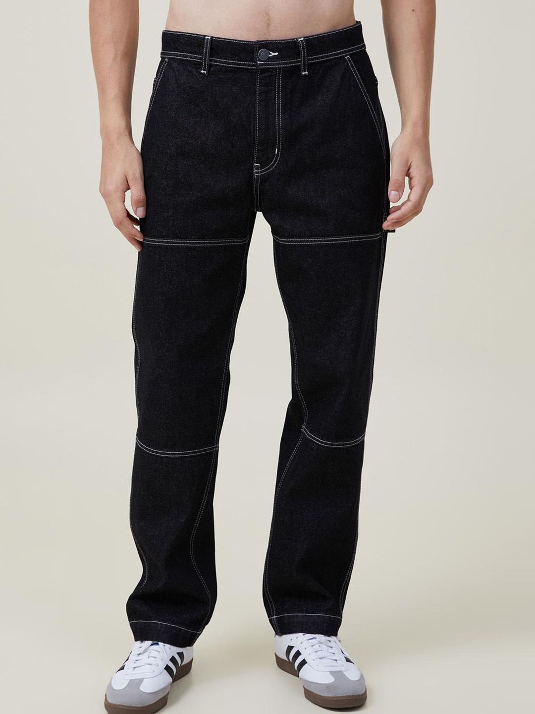 Kotty Men Jean Regular Fit Low-Rise Clean Look Stretchable Cotton Jeans