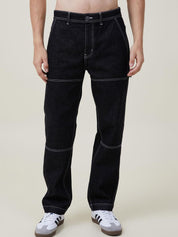 Kotty Men Jean Regular Fit Low-Rise Clean Look Stretchable Cotton Jeans