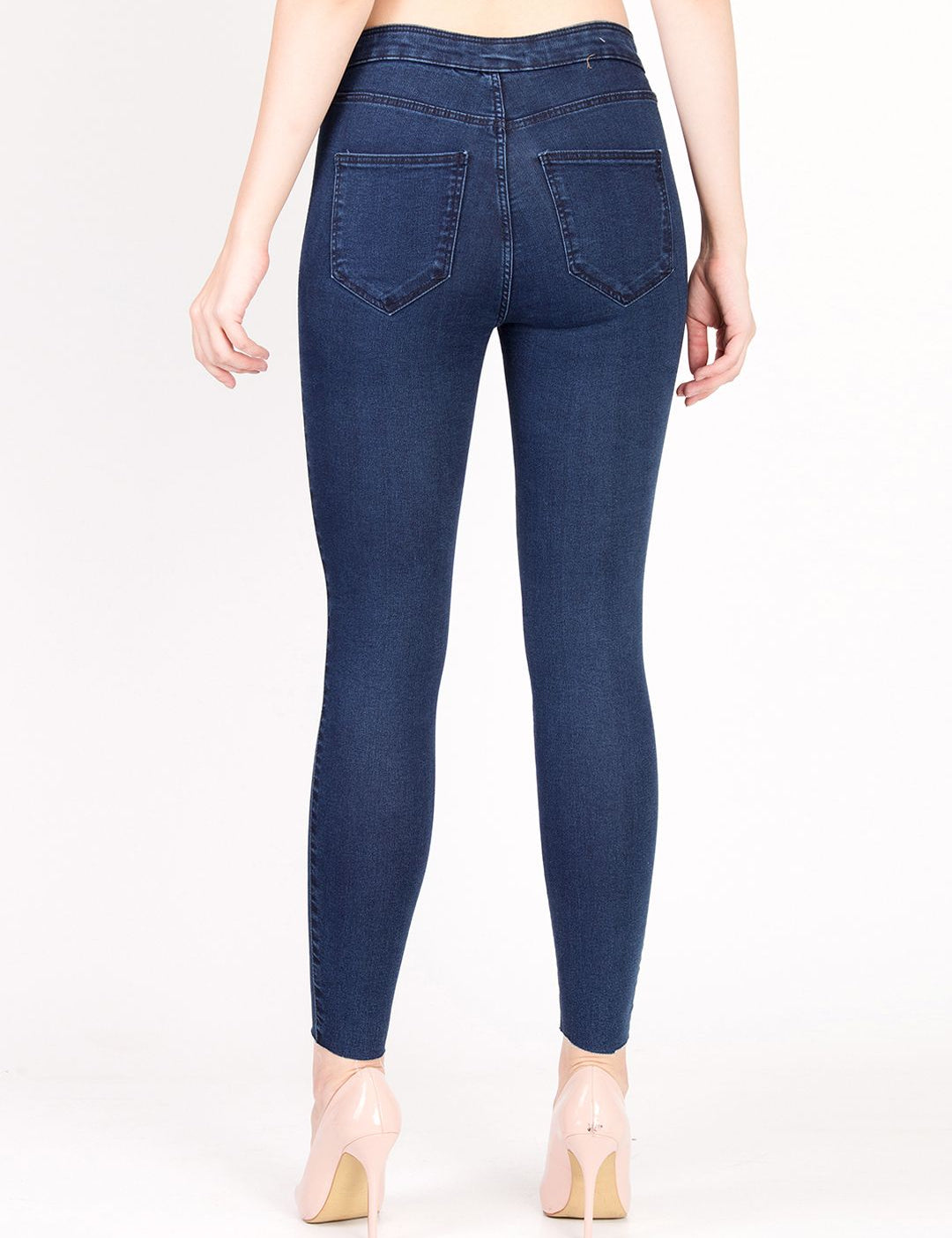 Kotty Women Blue Skinny Fit High-Rise Clean Look Stretchable Jeans