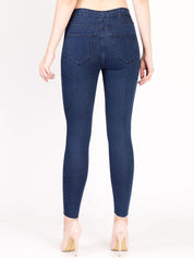 Kotty Women Blue Skinny Fit High-Rise Clean Look Stretchable Jeans