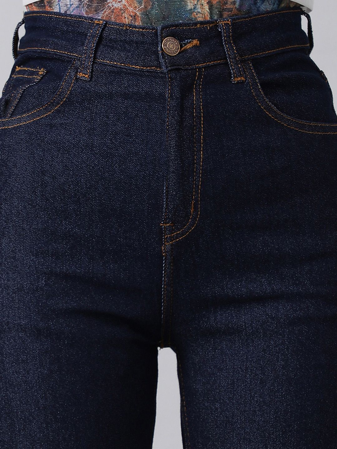 Kotty Women Bootcut High-Rise Slash Knee Stretchable Jeans