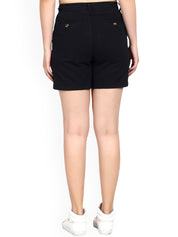 Kotty Women Black Solid Regular Fit Regular Shorts
