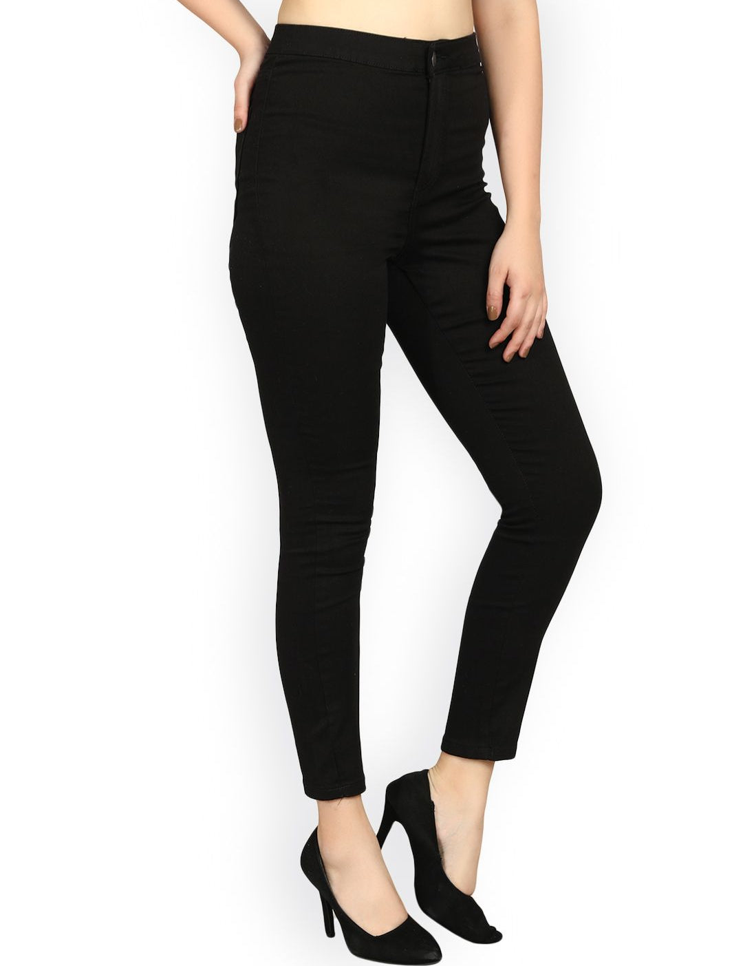 Kotty Women Black Skinny Fit High-Rise Clean Look Jeans