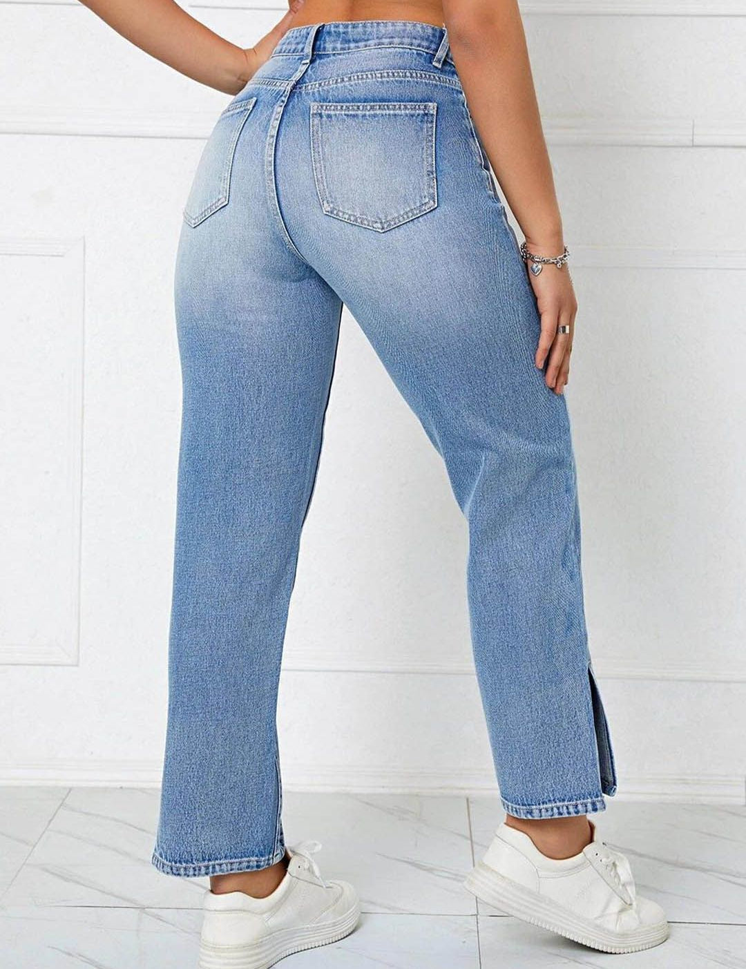 Kotty Women Light Blue Jean High Rise Light Fade Stretchable Jeans