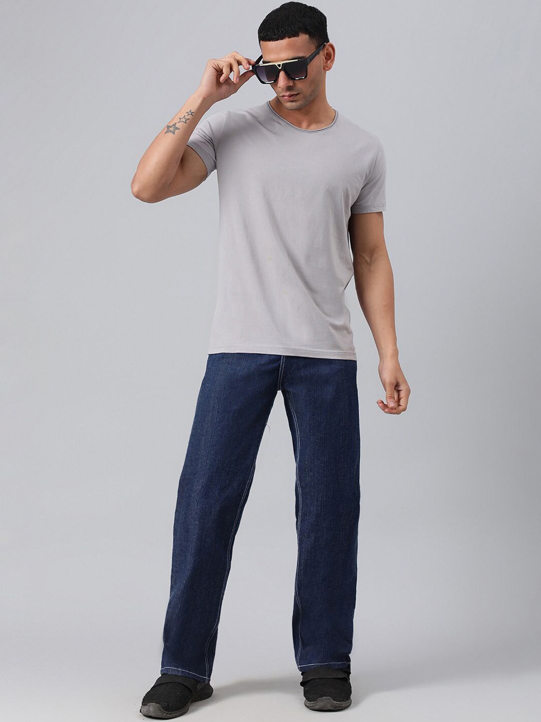 Kotty Men Jean Flared Low-Rise Stretchable Jeans