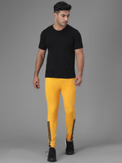 Kotty Men Yellow Solid Track Pants
