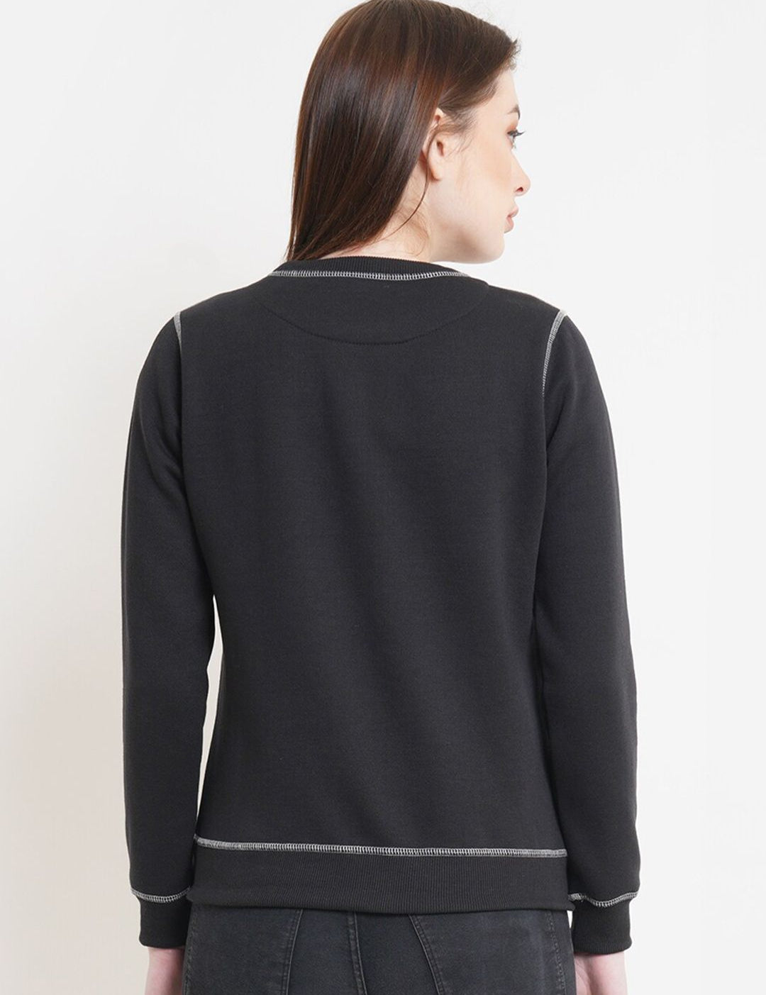 Kotty Women Black Printed Sweatshirt