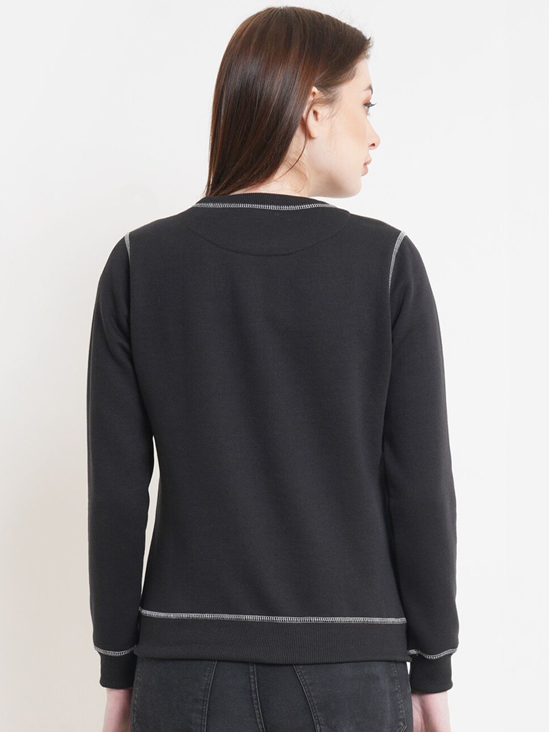 Kotty Women Black Printed Sweatshirt