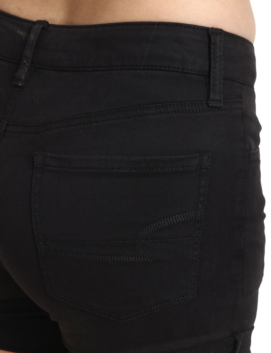 Kotty Women Black Solid Regular Fit Hot Pants