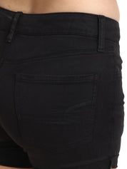 Kotty Women Black Solid Regular Fit Hot Pants