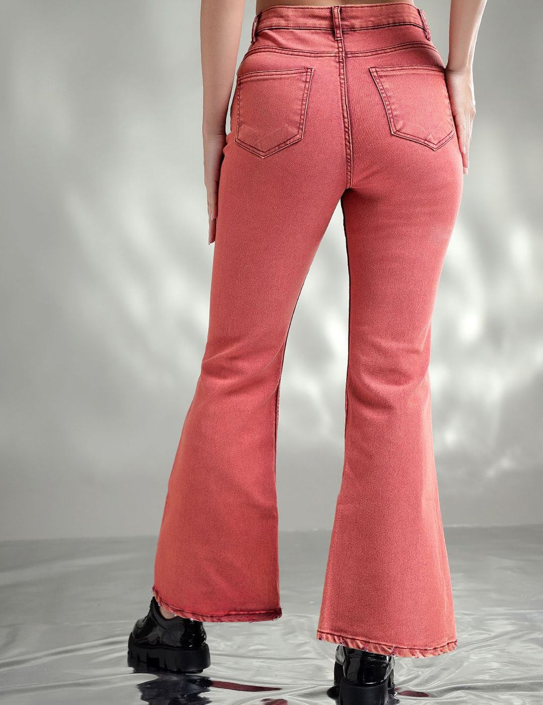 Kotty Women Jean Flared High-Rise Stretchable Jeans