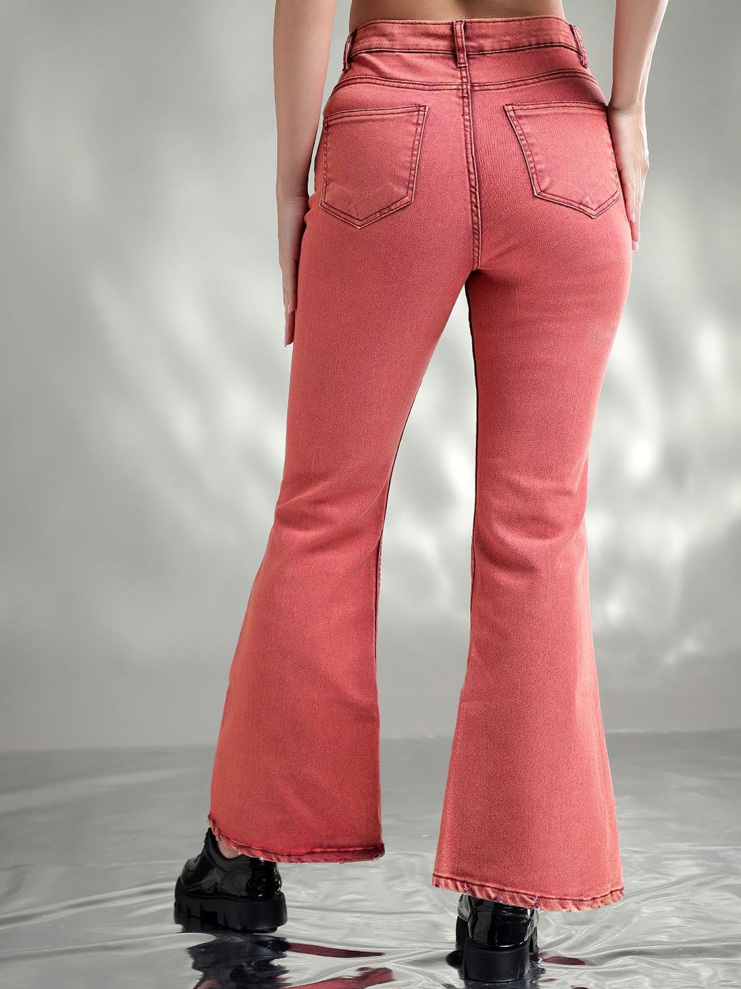 Kotty Women Jean Flared High-Rise Stretchable Jeans