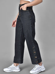 Kotty Women Black Flared Fit Jeans