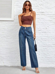 Kotty Women Straight Fit High-Rise Stretchable Jeans