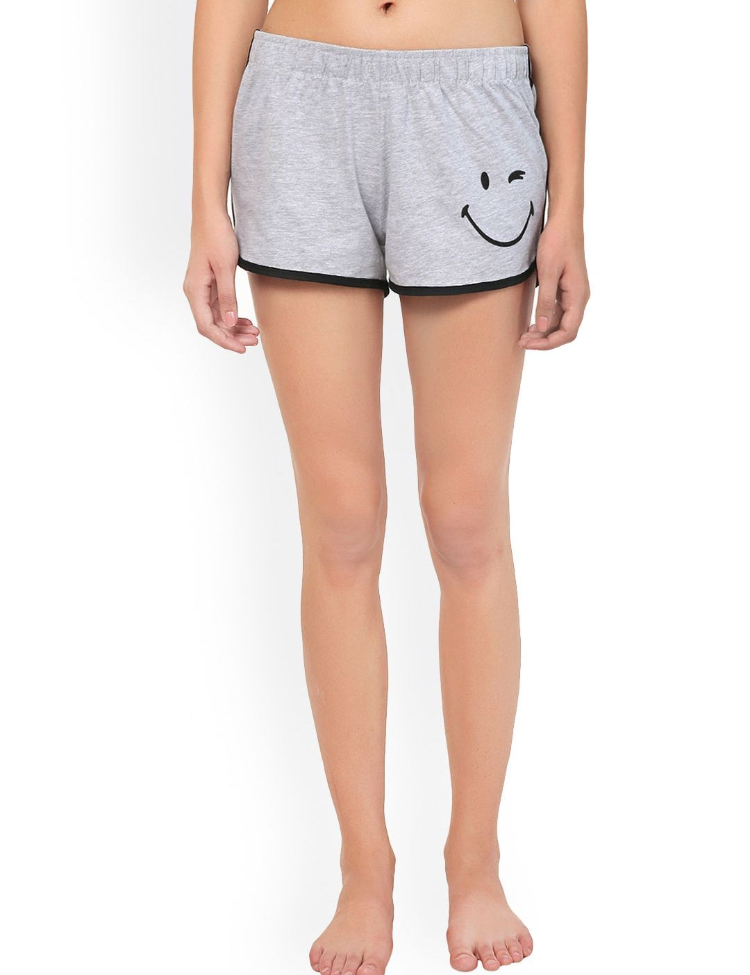 Kotty Women Grey Printed Lounge Shorts