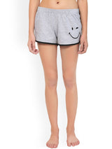 Kotty Women Grey Printed Lounge Shorts