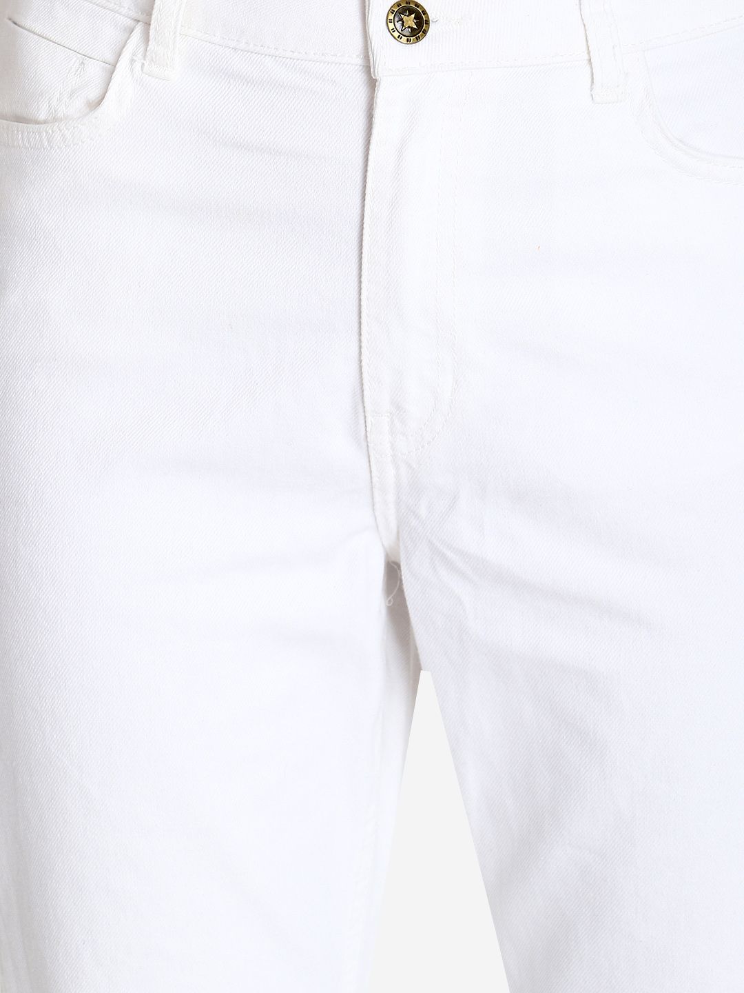 Kotty Women White Skinny Fit High-Rise Clean Look Stretchable Jeans