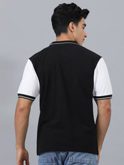 Kotty Colourblocked Polo Collar Cotton T-shirt