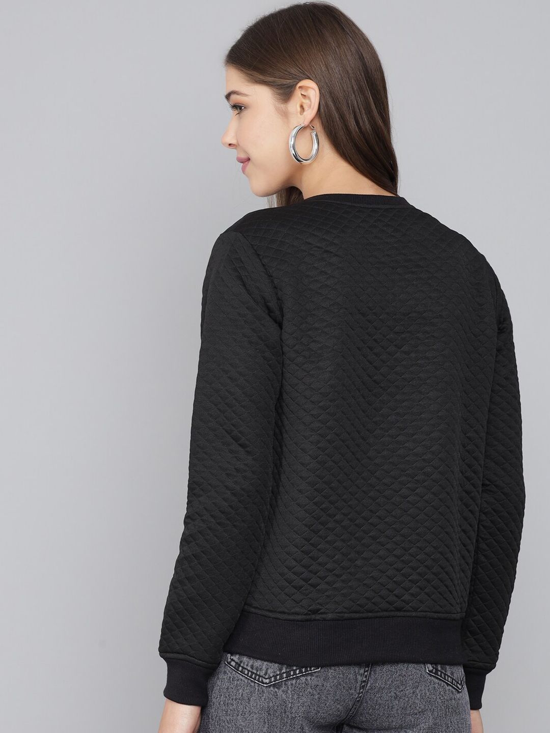 Kotty Women Black Lightweight Bomber Jacket