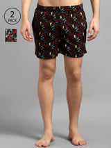 Kotty Men Pack Of 2 Multicoloured Printed Woven Boxers KTT2PCMENSBOXERSET45S