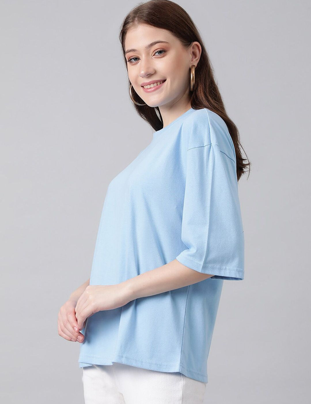 KOTTY Basics Basics Drop Shoulder Sleeves Oversized T-shirt