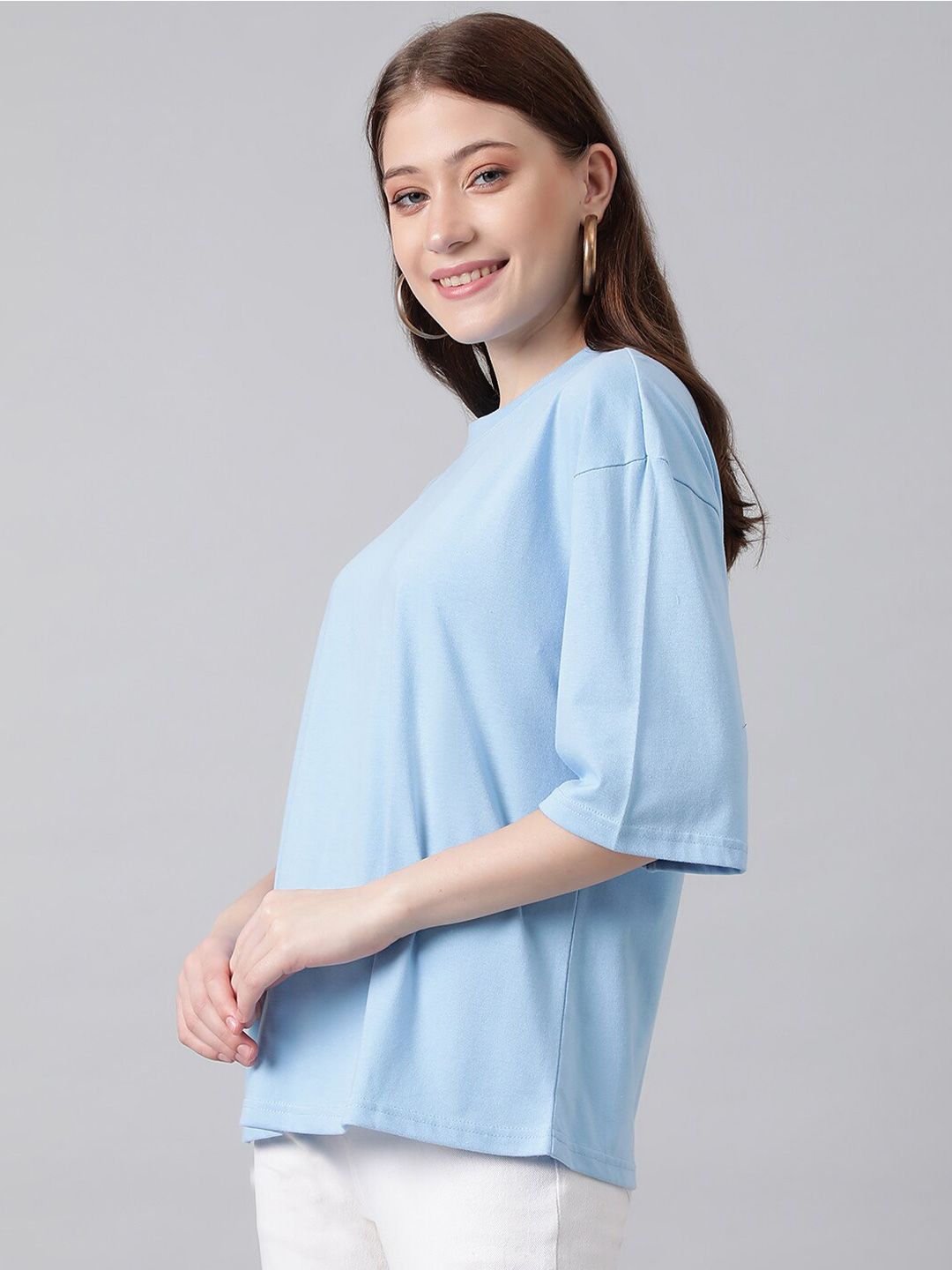 KOTTY Basics Basics Drop Shoulder Sleeves Oversized T-shirt