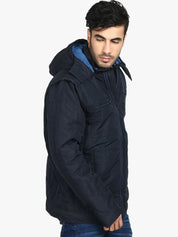 Kotty Men Navy Blue Solid Lightweight Puffer Jacket