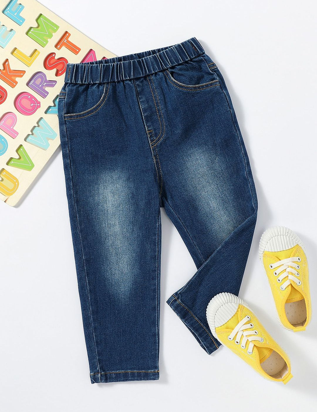 Kotty Girls Blue Jean Heavy Fade Jeans