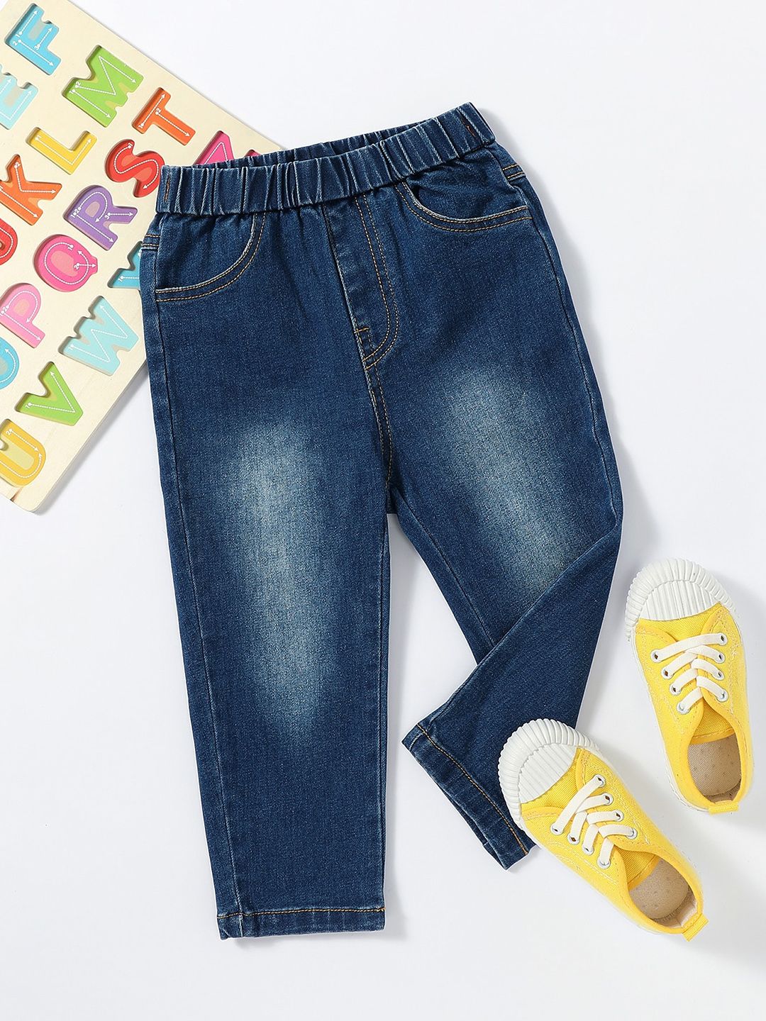 Kotty Girls Blue Jean Heavy Fade Jeans