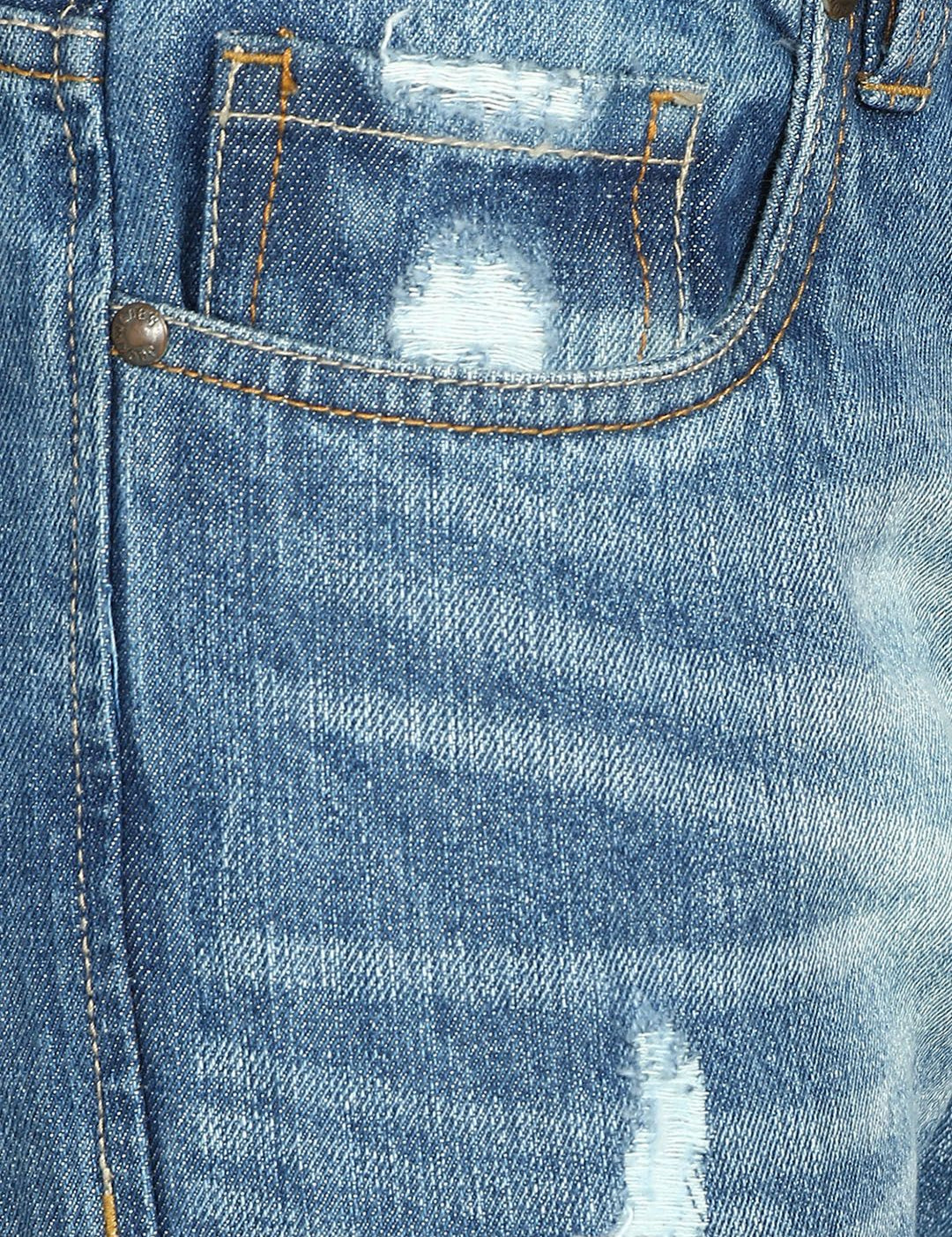 Kotty Men Blue Slim Fit Mid-Rise Low Distress Stretchable Jeans