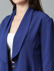 Kotty Blue Shawl Neck Blazer & Trouser