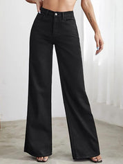 Women’s Black High-Waisted Wide-Leg Jeans Online