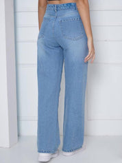 Kotty Women Straight Fit High-Rise Highly Distressed Stretchable Jeans