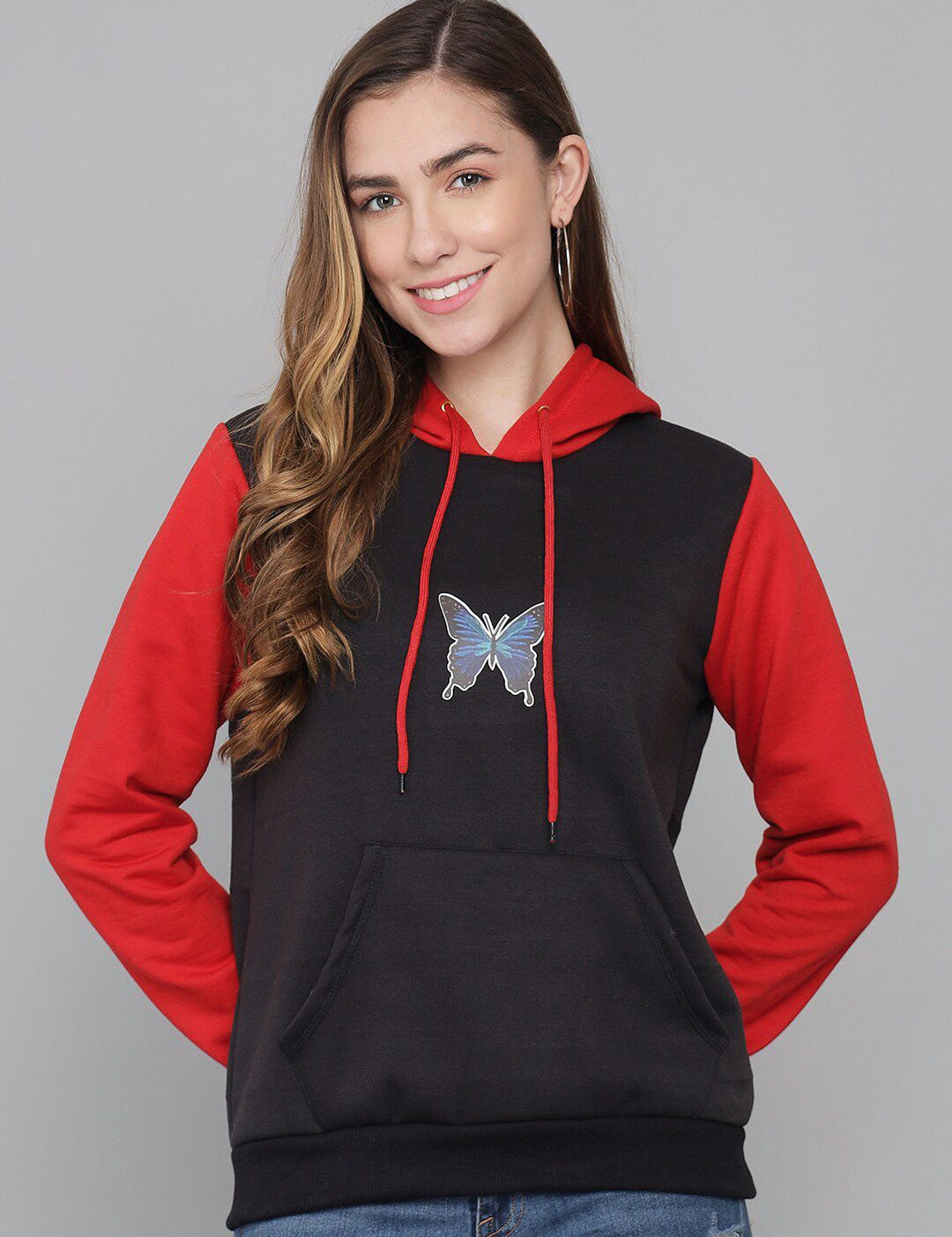 Kotty Women Multicoloured Hooded Sweatshirt