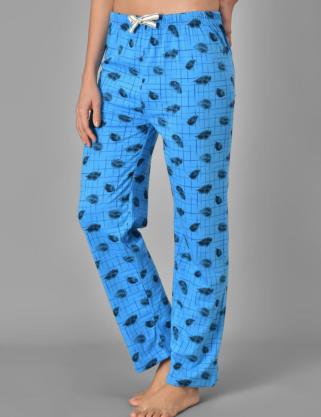Kotty Women Printed & Checked Pure Cotton Lounge Pants