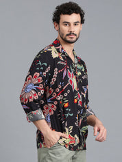 Kotty Black New Floral Printed Casual Shirt