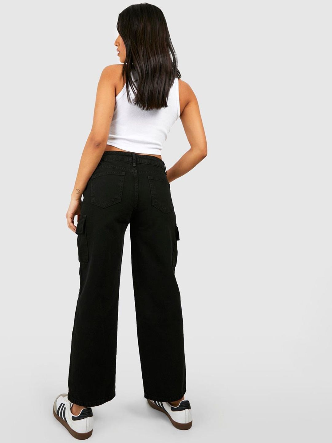 Kotty Women Black Jean Straight Fit High Rise Clean Look Stretchable Jeans