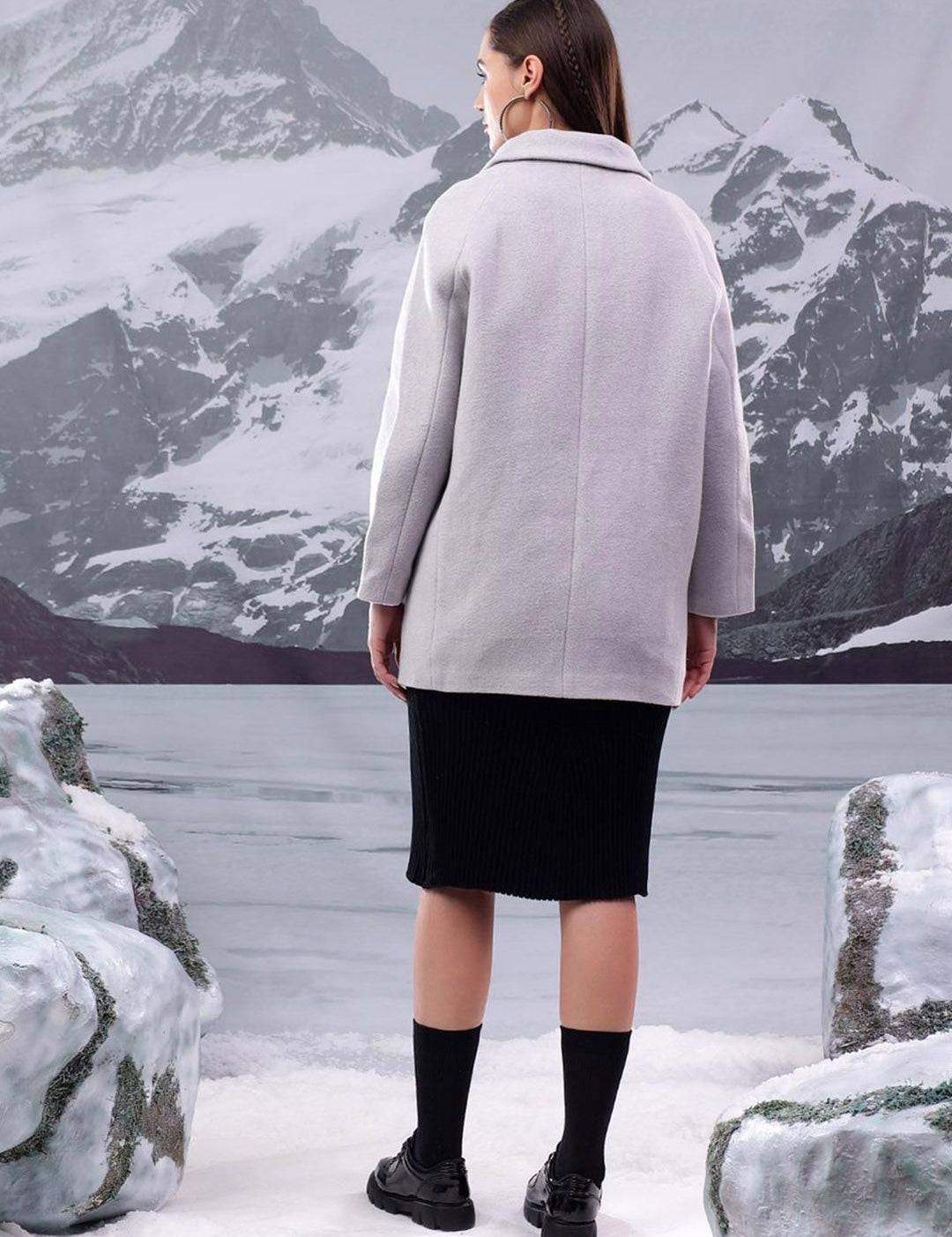 Kotty Notched Lapel Collar Single Breasted Overcoat