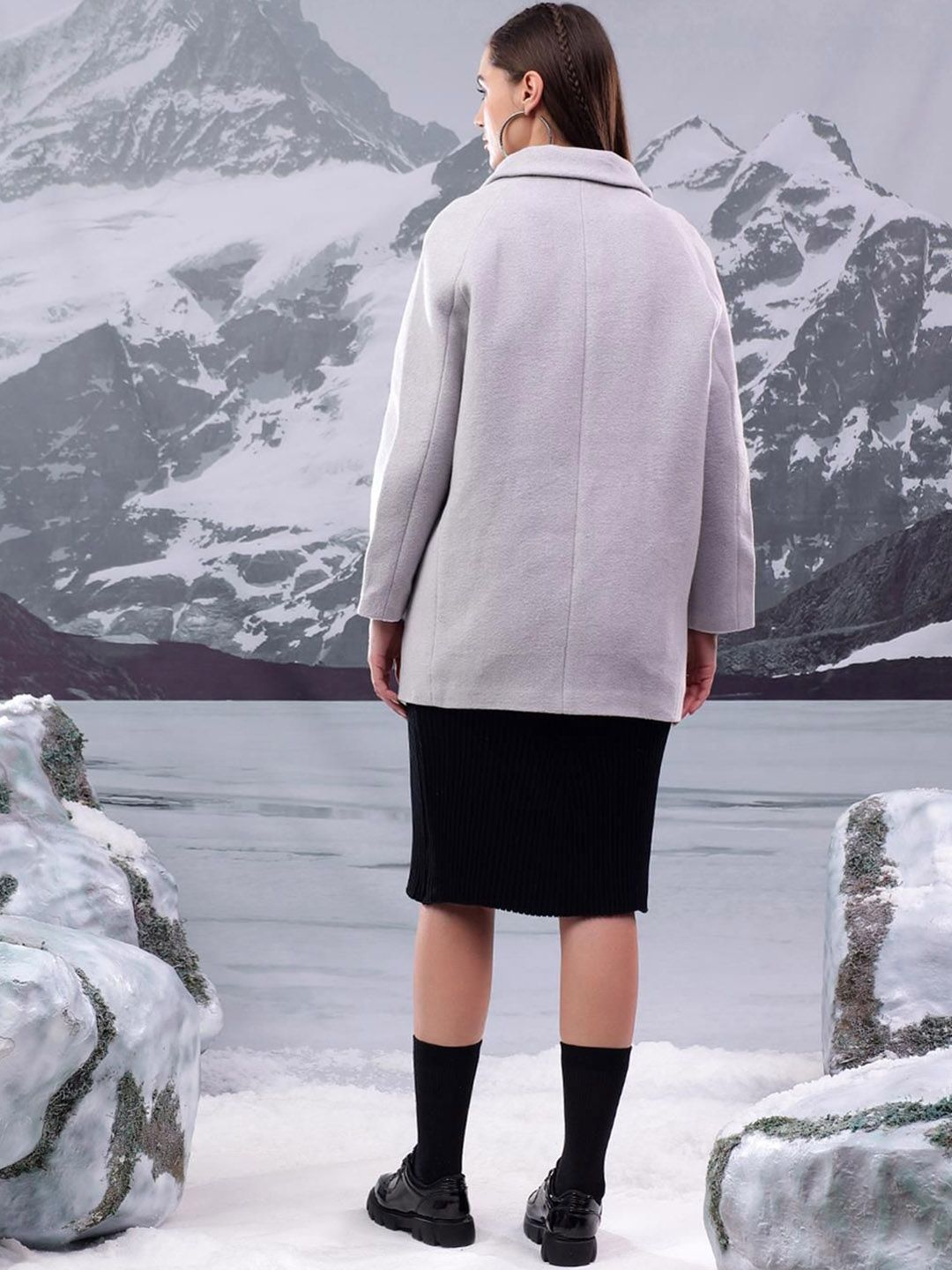 Kotty Notched Lapel Collar Single Breasted Overcoat